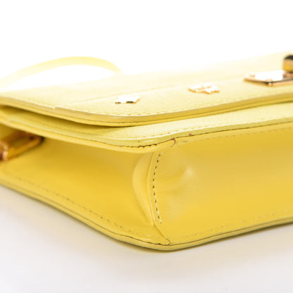 MCM Calfskin Chain Wallet Yellow 13 of 20