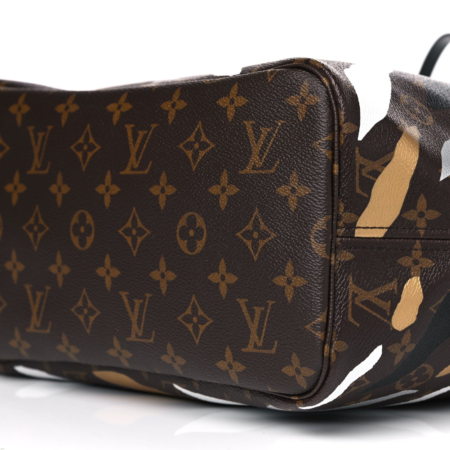 X LOL Monogram Neverfull MM Gold Silver