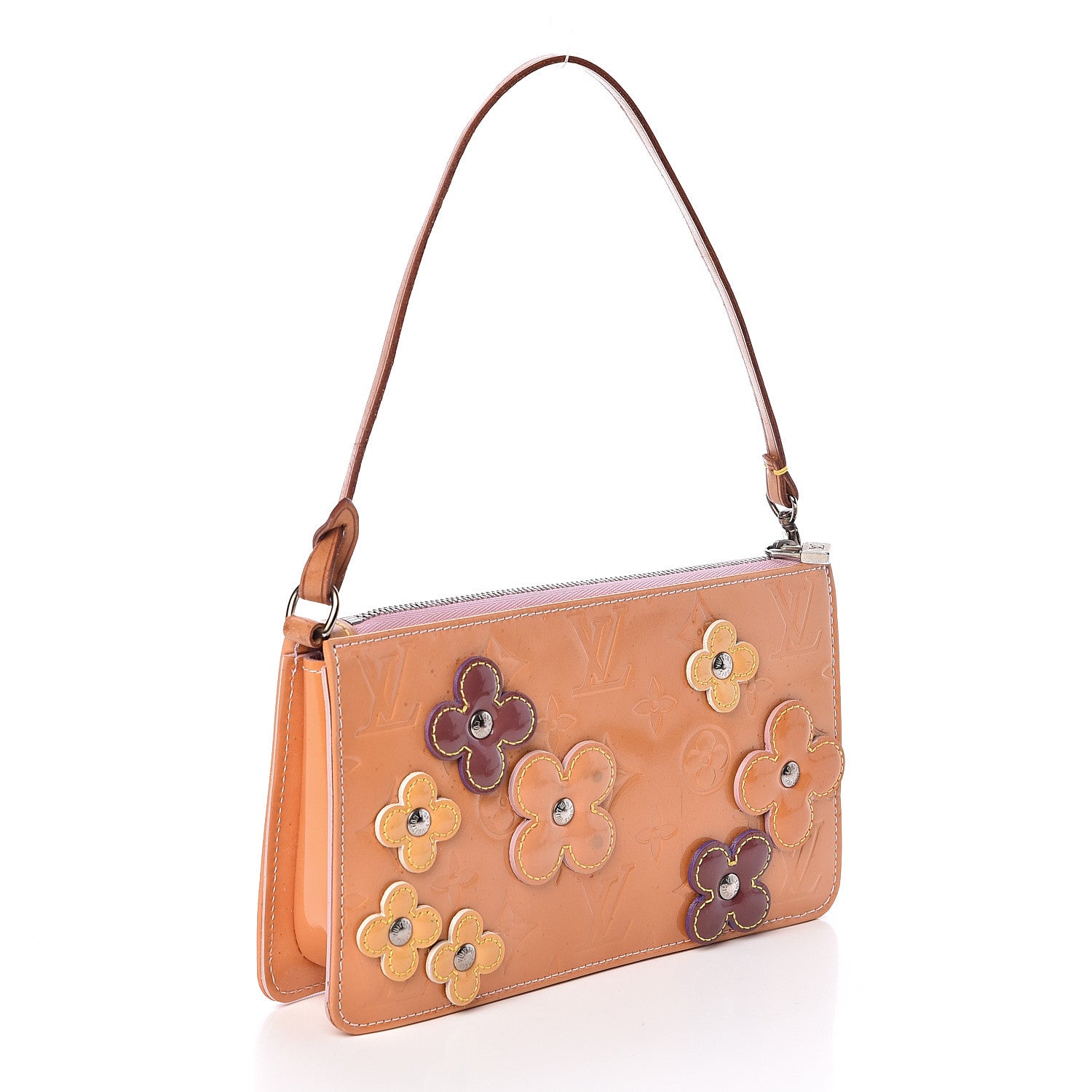 Louis Vuitton Vernis Lexington Fleurs Pochette Pink 3 of 12