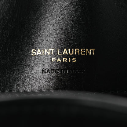 Saint Laurent Smooth Shiny Calfskin Monogram Le 37 Small Bucket Bag Black 6 of 15