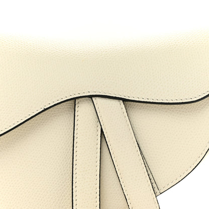 Christian Dior Grained Calfskin Mini Saddle Bag White 8 of 11