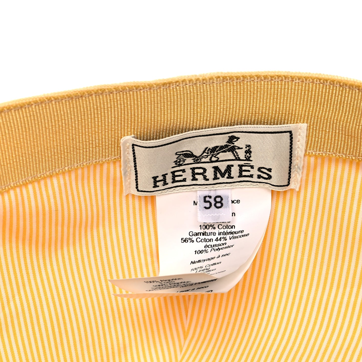 Cotton Canvas Tess Hat 58 Jaune Sable