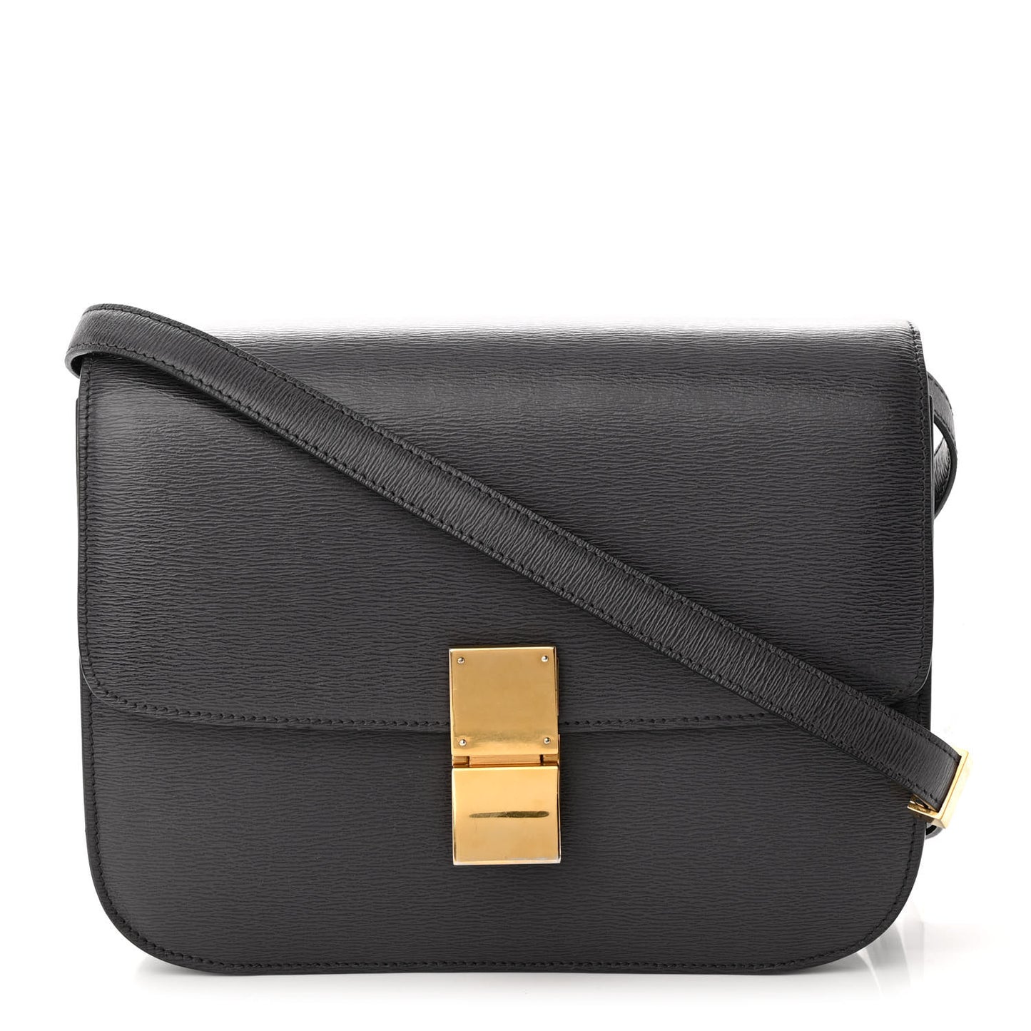 Liege Calfskin Medium Classic Box Flap Bag Liquorice