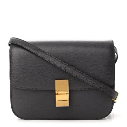 Celine Liege Calfskin Medium Classic Box Flap Bag Liquorice 1 of 10