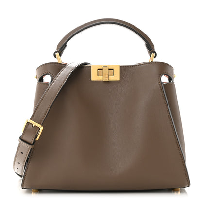 Fendi Vitello Tahiti Burro Bi-Color Medium Peekaboo Iconic Essentially Satchel Maya Camelia Confetto 1 of 10