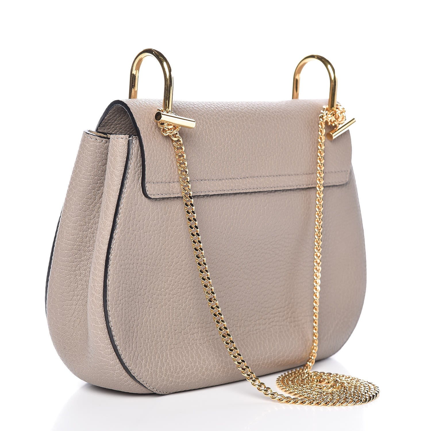 Chloe Grained Lambskin Drew Shoulder Bag Motty Grey 3 of 10