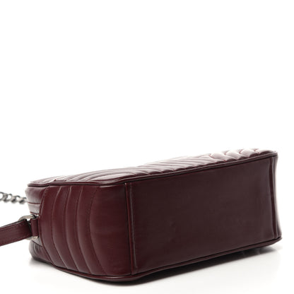 Prada Soft Calfskin Impunture Diagramme Camera Bag Granato 4 of 9