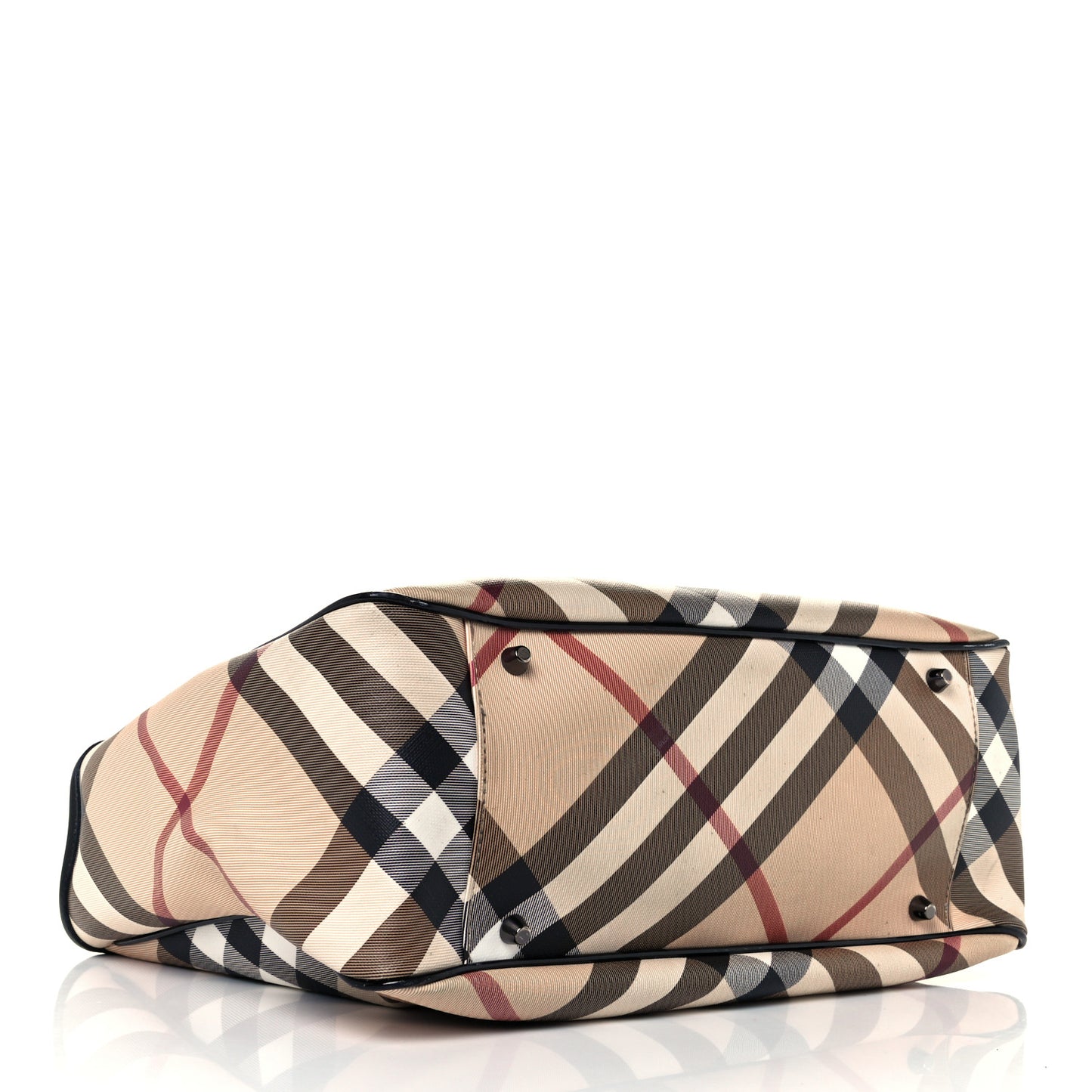 Patent Trim Nova Check Tote Black
