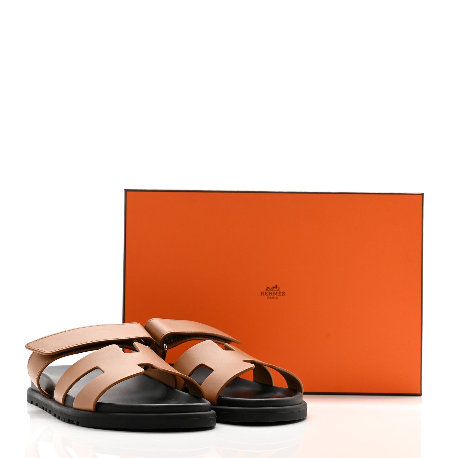 Hermes Calfskin Womens Chypre Sandals 38 Gold 10 of 10