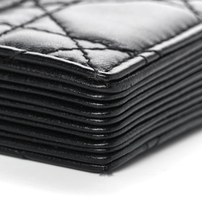 Christian Dior Lambskin Cannage Lady Dior 5-Gusset Card Holder Black 8 of 10