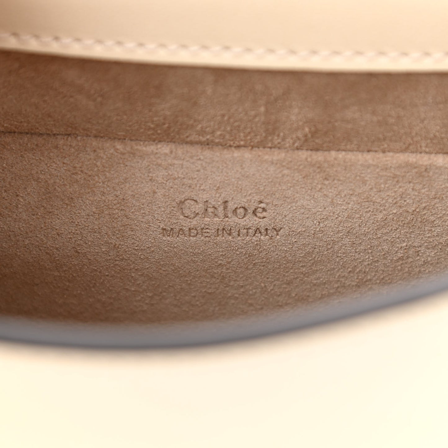 Calfskin Suede Small Nile Bracelet Bag Off White