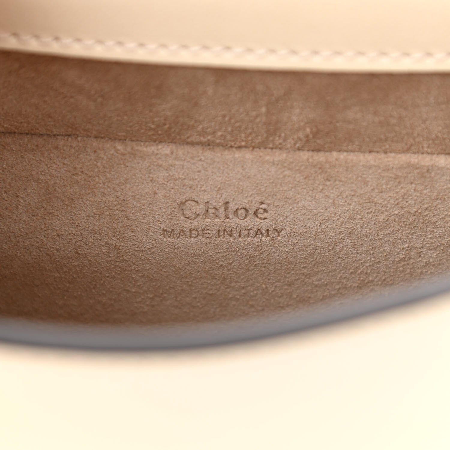 Chloe Calfskin Suede Small Nile Bracelet Bag Off White 5 of 7