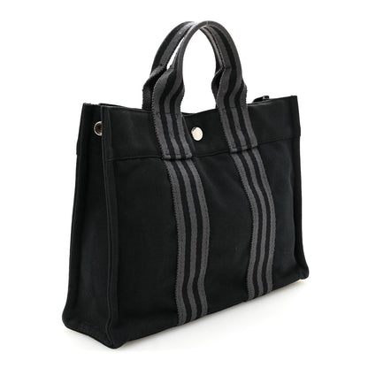 Hermes Canvas Herline PM Tote Black 3 of 9