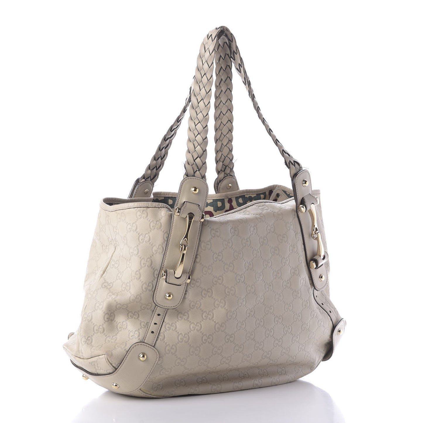 Guccissima Medium Pelham Shoulder Bag Off White