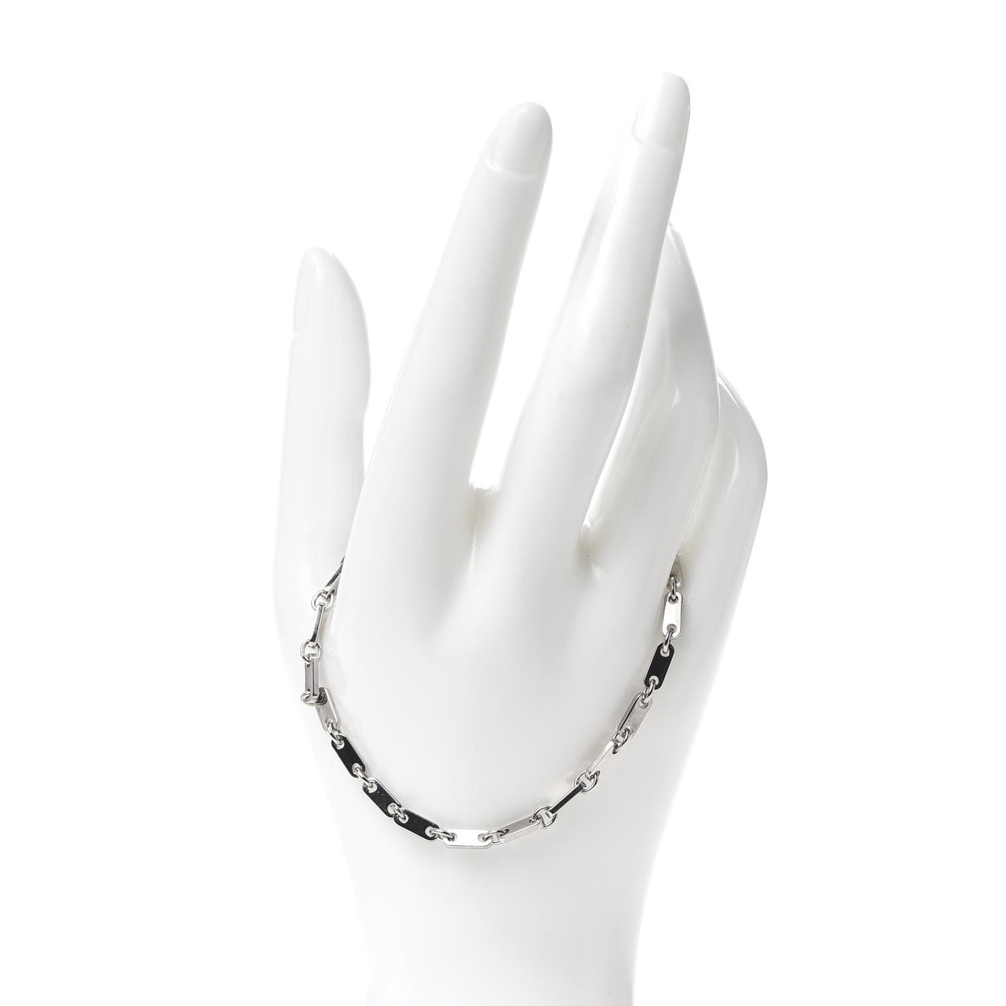 18K White Gold 3.5mm Fidelity Link Bracelet