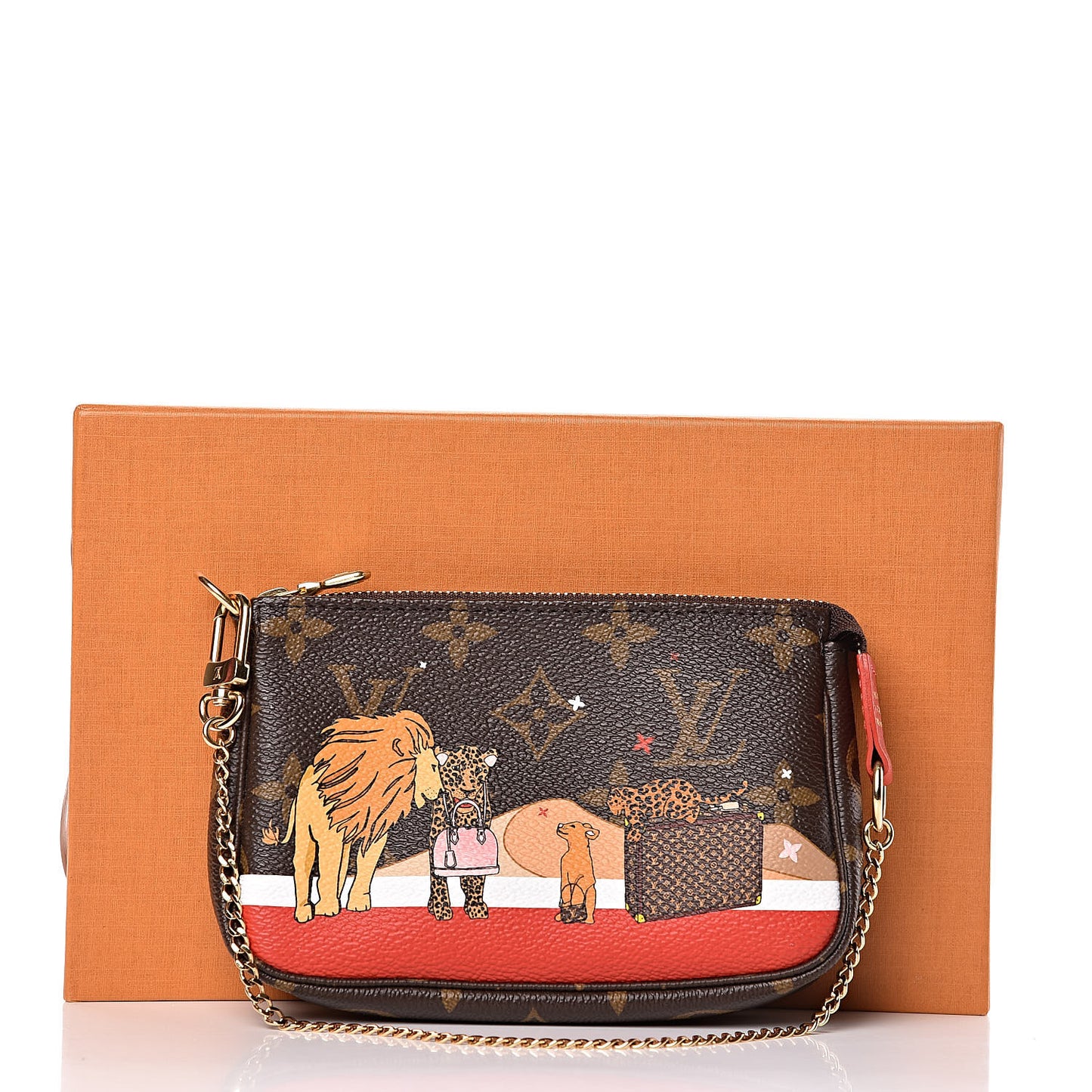 Monogram 2018 Christmas Animation Mini Cats Pochette Accessories