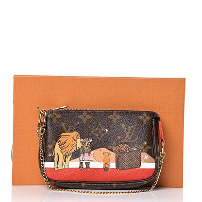 Louis Vuitton Monogram 2018 Christmas Animation Mini Cats Pochette Accessories 8 of 8
