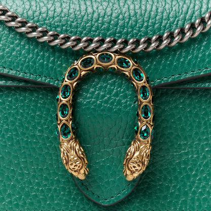 Gucci Dollar Calfskin Crystal Super Mini Dionysus Shoulder Bag Emerald 8 of 10