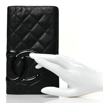 Chanel Calfskin Quilted Cambon Yen Wallet Black 2 of 15