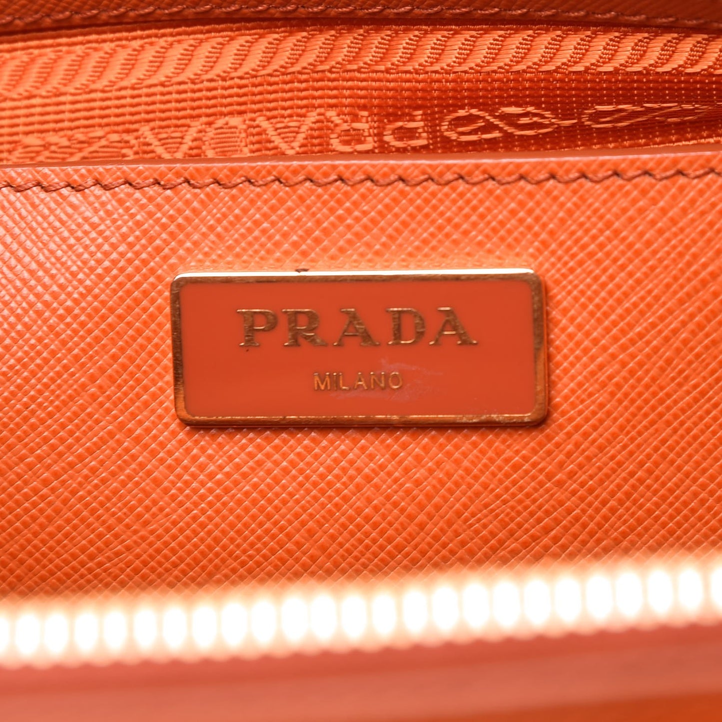 Saffiano Medium Galleria Double Zip Tote Papaya
