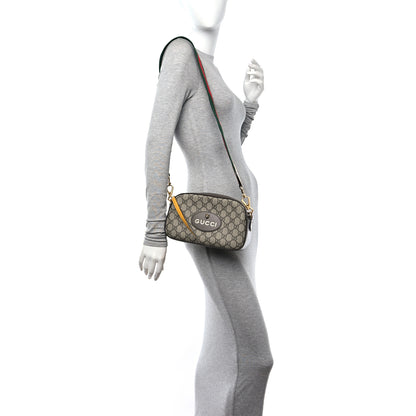 Gucci GG Supreme Monogram Web Neo Vintage Shoulder Bag Beige New Acero Crop 2 of 14