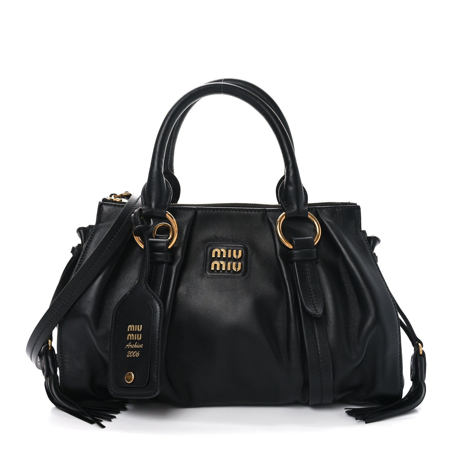 Miu Miu Nappa Joie Satchel Black 1 of 9
