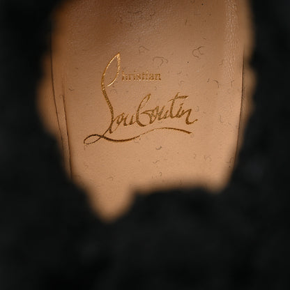 Christian Louboutin Grained Calfskin Shearling Edelvizir 70 Ankle Boots 37 Black 6 of 7