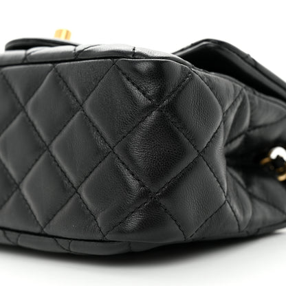 Chanel Lambskin Quilted Mini Pearl Crush Flap Black 10 of 11