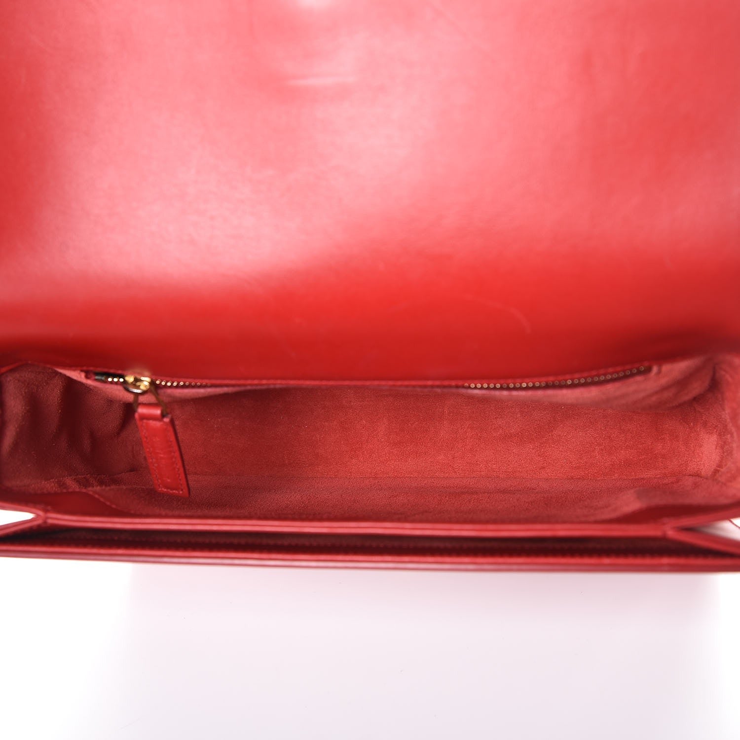 Saint Laurent Smooth Calfskin Medium Classic Monogram Universite Bag Red 5 of 6