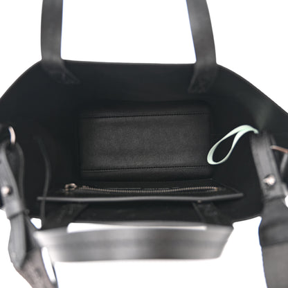 Off-White Saffiano Striped Diag Tote Black 5 of 9
