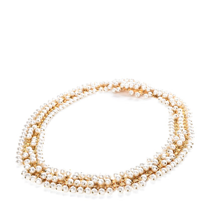 Christian Dior Pearl Belt Gold 2 of 4