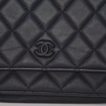 Chanel Calfskin Quilted Wallet On Chain WOC Black 11 of 12