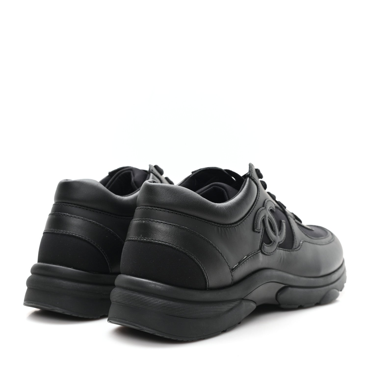 Chanel Calfskin Lambskin CC Uniform Sneakers 41 Black 41 Black 5 of 10
