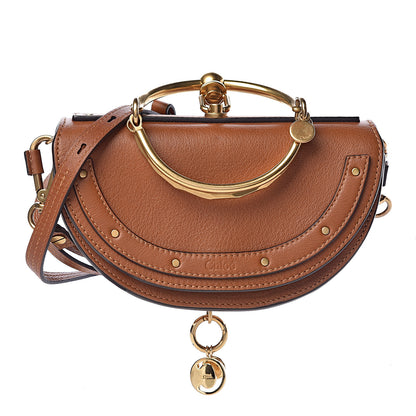 Chloe Calfskin Small Nile Bracelet Minaudiere Bag Caramel 1 of 8