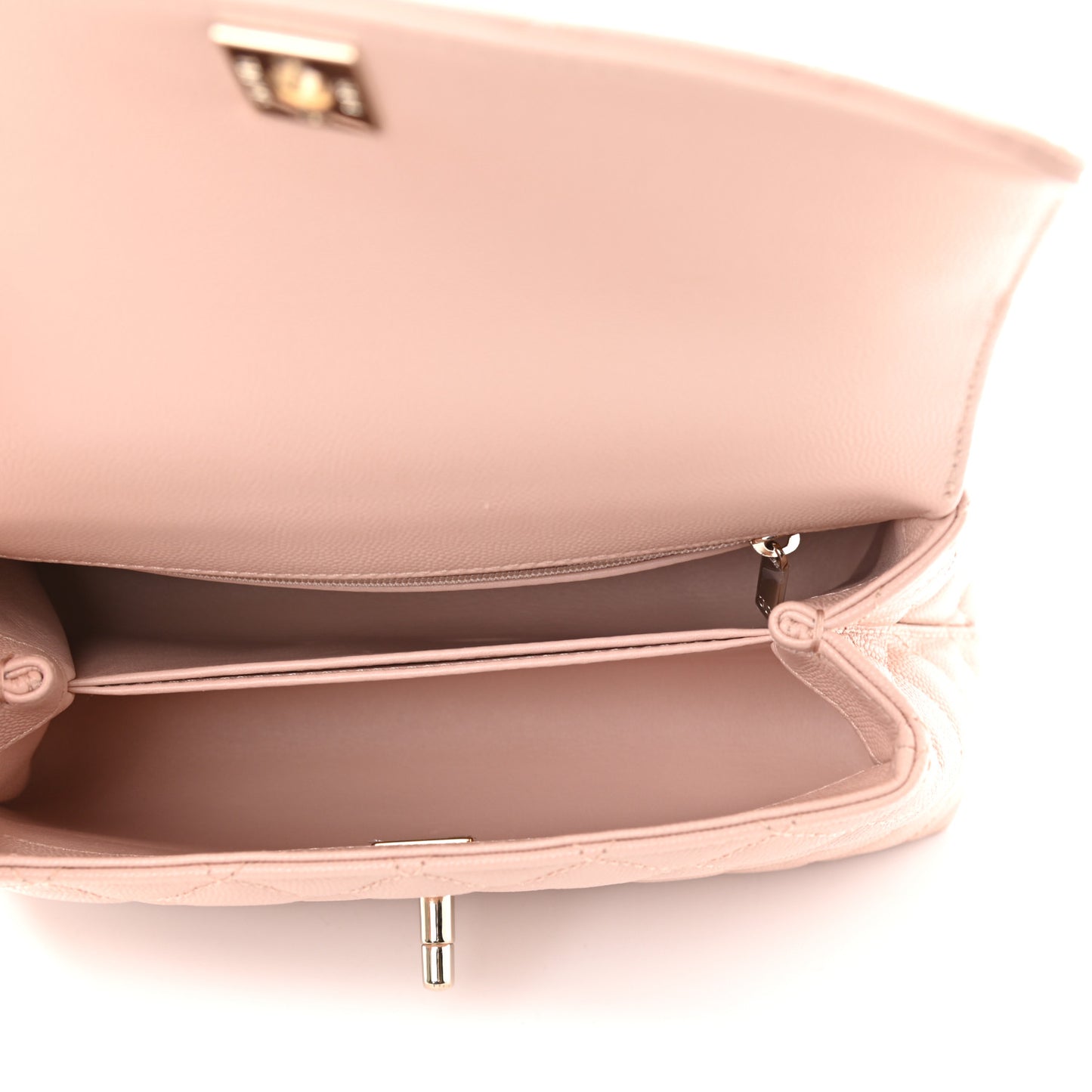 Caviar Quilted Mini Coco Handle Flap Light Pink