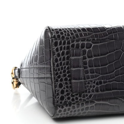 Givenchy Calfskin Crocodile Embossed Small Antigona Storm Grey 8 of 9