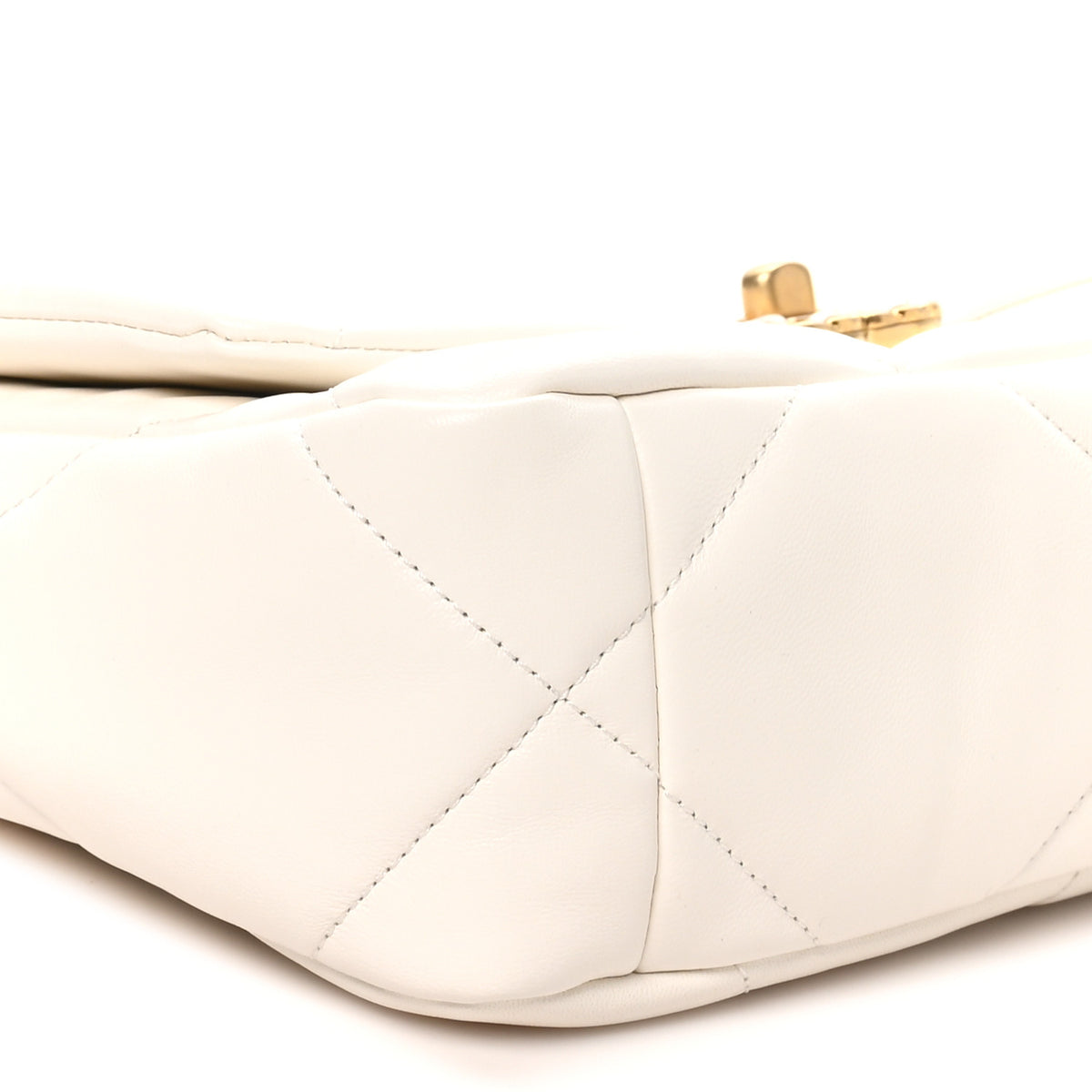 Chanel Lambskin Quilted Medium Chanel 19 Flap White 8 of 10