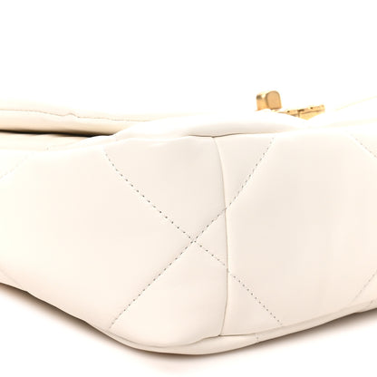 Chanel Lambskin Quilted Medium Chanel 19 Flap White 8 of 10