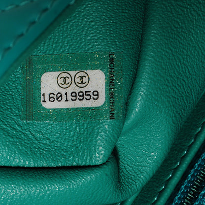 Chanel Patent Quilted Mini Flap Green 8 of 8