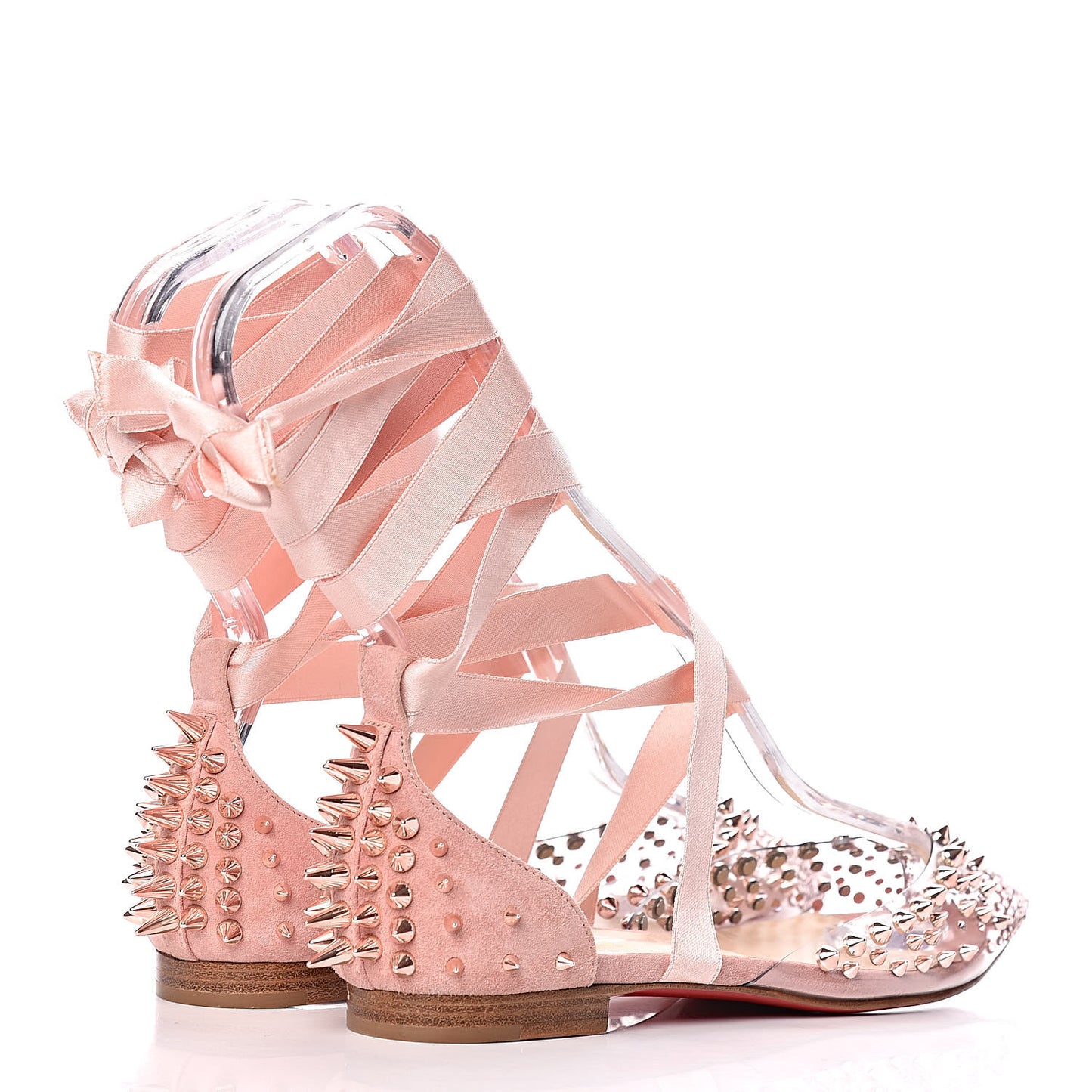 PVC Veau Velours Mechante Reine Flats 35 Guimauve