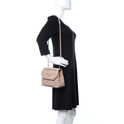 Prada Nappa Triangle Stitched Small Spectrum Bag Cipria 2 of 9