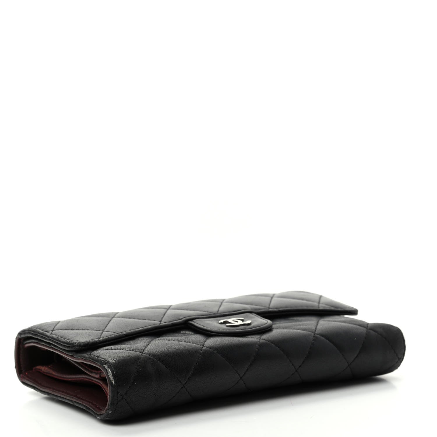 Chanel Lambskin Quilted Large Flap Wallet Black 4 of 7