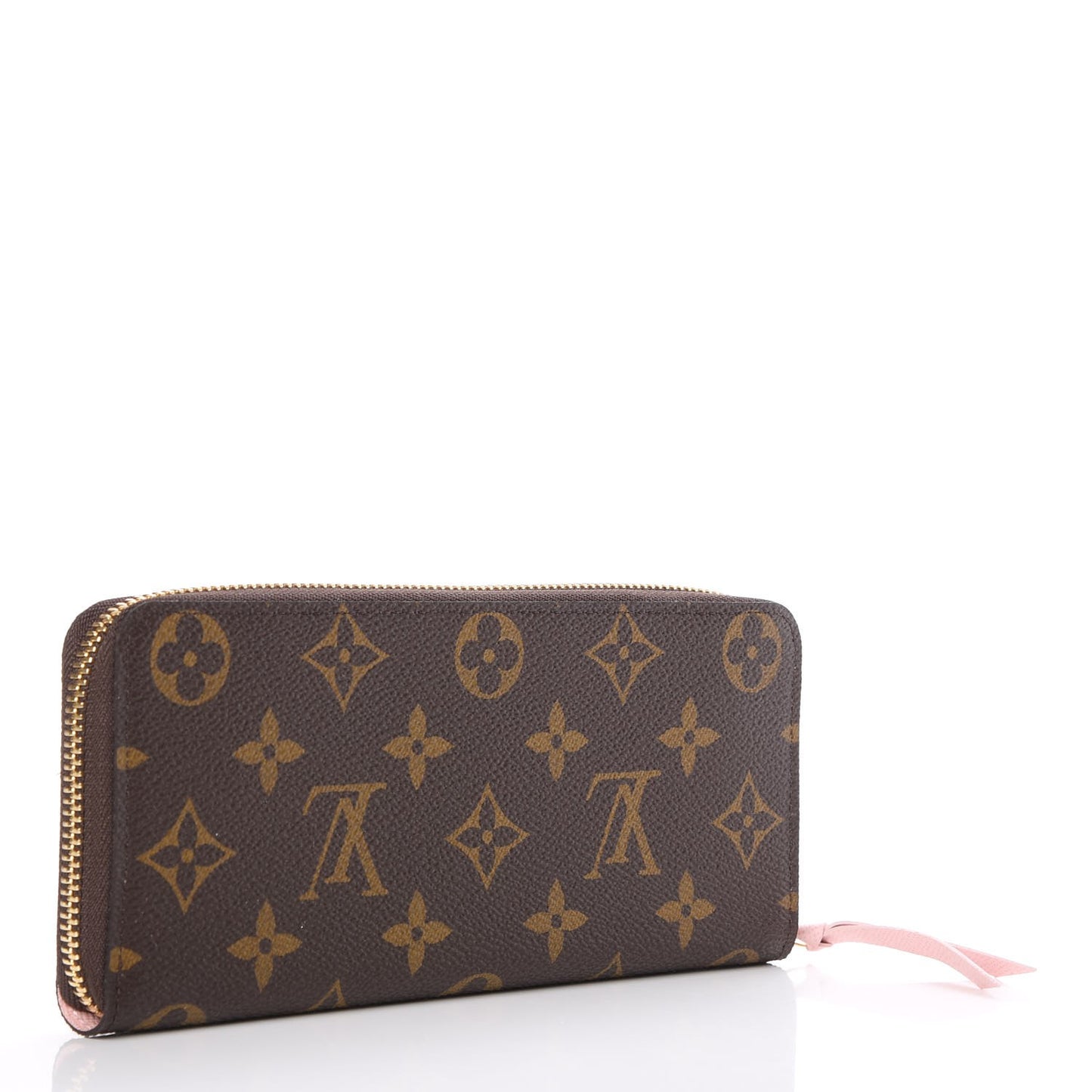 Monogram Clemence Wallet Rose Ballerine
