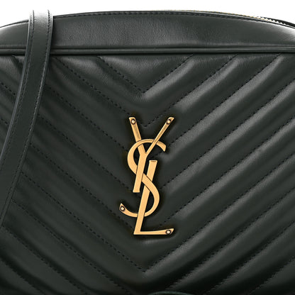 Saint Laurent Calfskin Matelasse Monogram Lou Camera Bag Vert Fonce 8 of 10