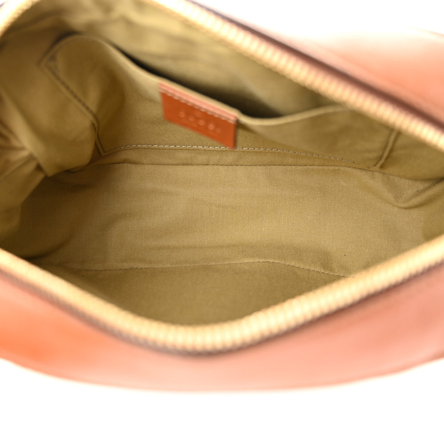 Vintage Canvas Web Shoulder Bag Sand Cuir