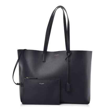 Saint Laurent Calfskin Large Shopping Tote Deep Marine 3 of 8