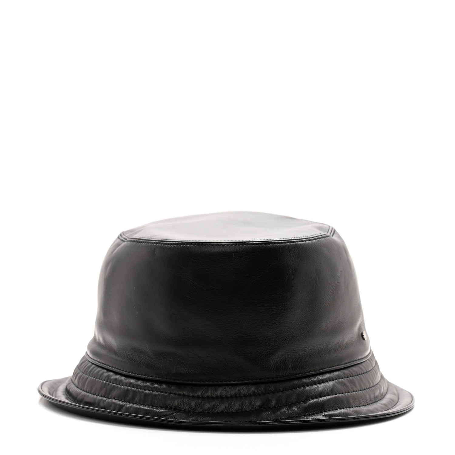 Hermes Newton Calfskin Fred Bucket Hat 59 Black 3 of 10