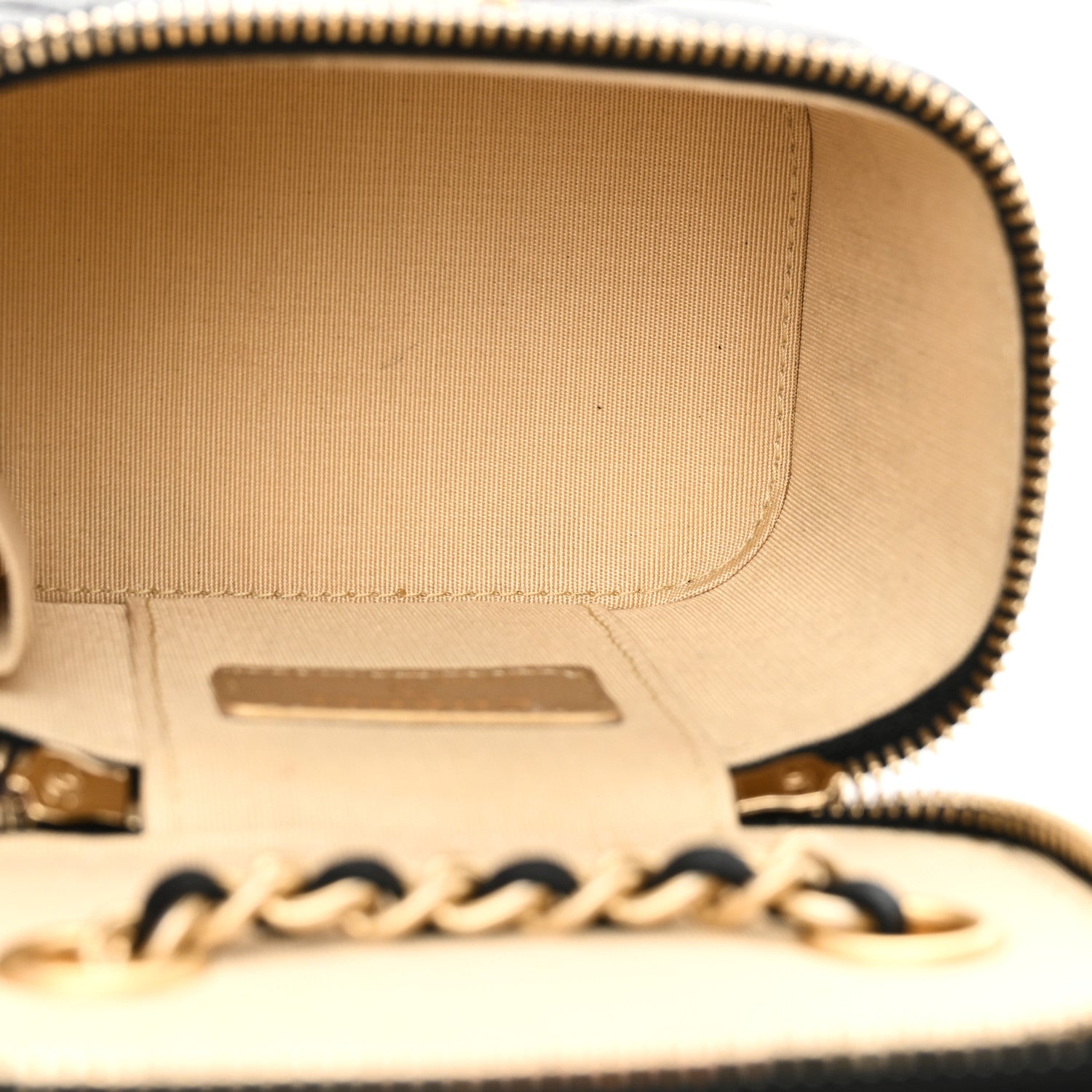 Chanel Lambskin Quilted Mini Pearl Crush Vanity Case With Chain Black 5 of 10