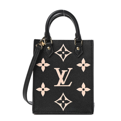 Louis Vuitton Empreinte Monogram Giant Petit Sac Plat Black Beige 1 of 10