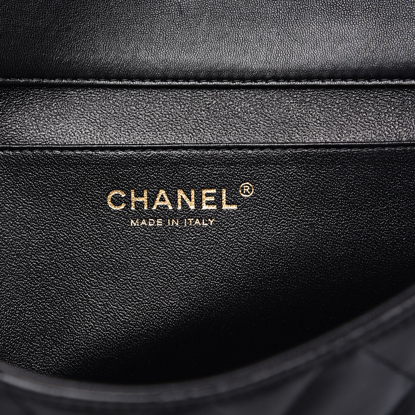 Lambskin Quilted Clutch With Chain Flap Black
